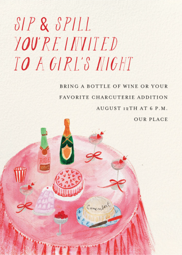 Rosey Tablescape - Get-Together Invitation by Mr. Boddington's Studio