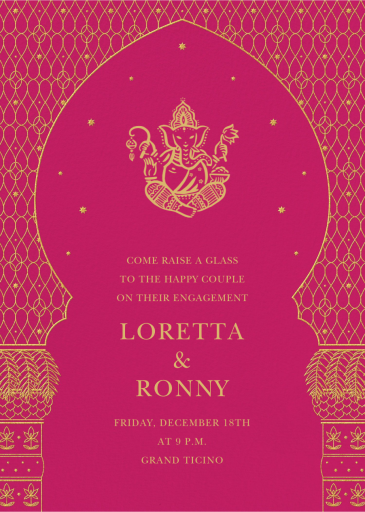 Vinayaka - Engagement Party Invitation by Paperless Post