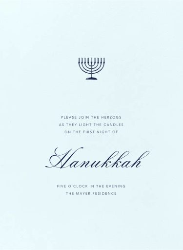 Tabernacle - Hanukkah Invitation by Paperless Post
