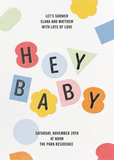 Colorful Building Blocks - Baby Shower Invitation by Paperless Post