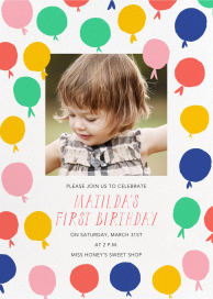 Up in the Air Photo - First Birthday Invitation by Mr. Boddington's Studio