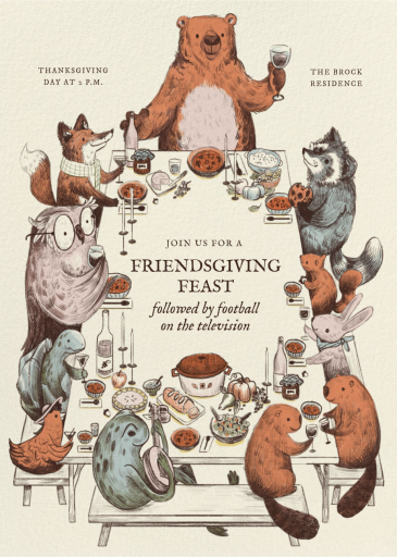 Tails and Toasts - Thanksgiving Invitation by Paperless Post