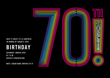 Neon Exclamation Surprise - Birthday Invitation by Paperless Post