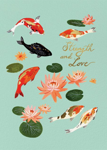 Koi Fish (Becca Stadtlander) - Sympathy Card by Red Cap Cards