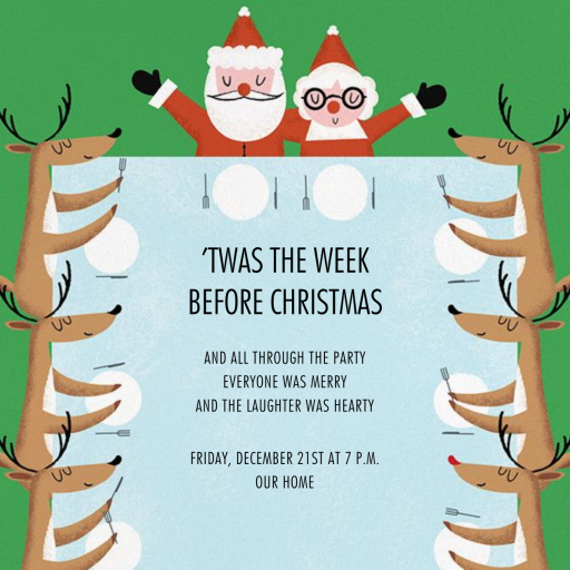 Family Meal - Christmas Party Invitation by Paperless Post