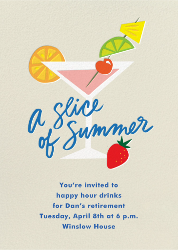Garnished - Happy Hour Invitation by Cheree Berry Paper & Design