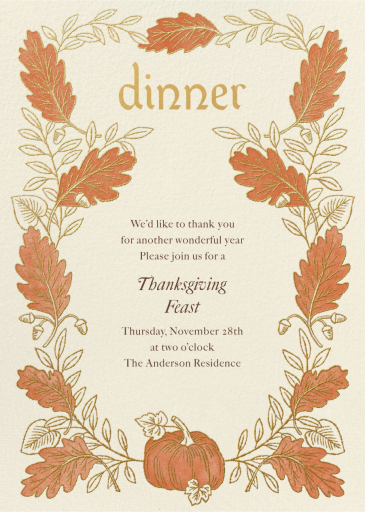 Gilded Fall - Fall Party Invitation by Paperless Post