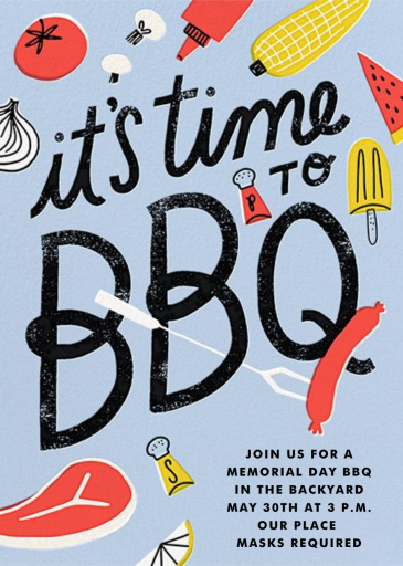 Grill ‘Em - Memorial Day Invitation by Hello!Lucky