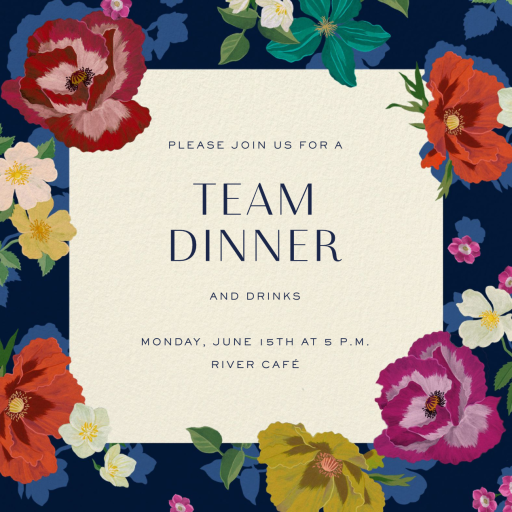 Deep Floral Border - Business Invitation by Liberty