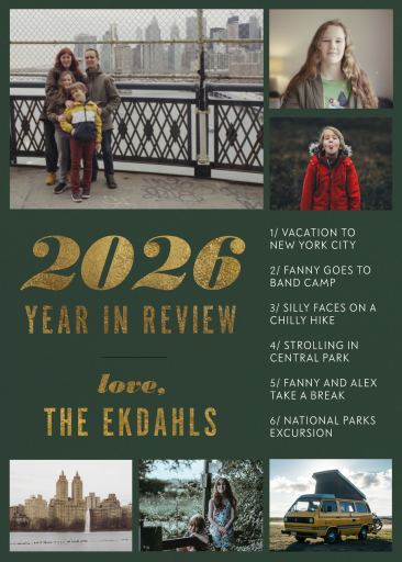Photo Yearly Recap Collage Card