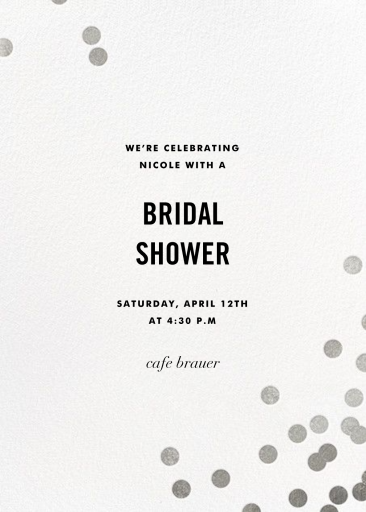 Confetti (Tall) - Bridal Shower Invitation by kate spade new york