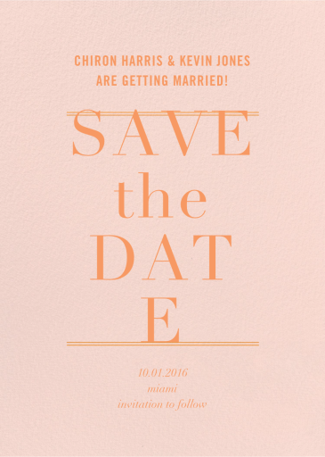 Typographic II - Save the Date by kate spade new york