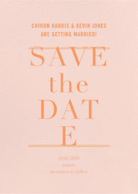 Typographic II - Save the Date - Save the Date by kate spade new york