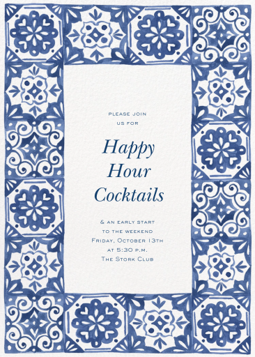 Amalfi Tiles - Happy Hour Invitation by Paperless Post