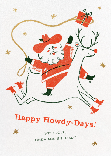 Cowboy Claus - Holiday Card by Paperless Post