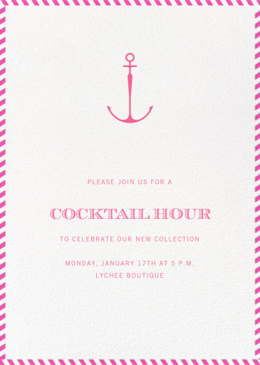 Stripe Border - Cocktail Party Invitation by Paperless Post