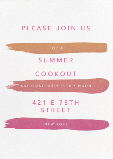 Gradient Brush Strokes - BBQ Invitation by Paperless Post