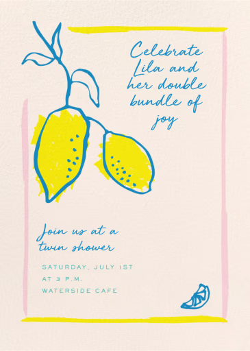 Squeeze the Day - Baby Shower Invitation by Pulp Templates Co.