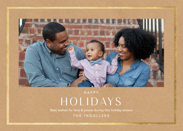 Gold Foil Kraft Holiday Card