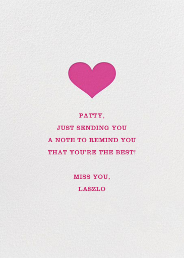 Glory of Love - Thinking of You Card by Jonathan Adler - Back