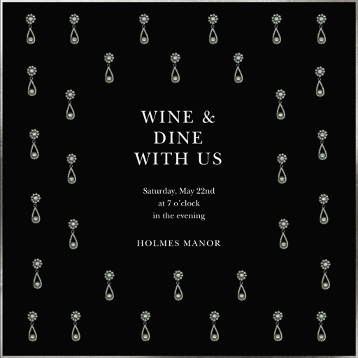 Diamond Drip - Cocktail Party Invitation by Oscar de la Renta