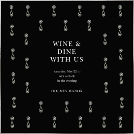 Diamond Drip - Party Invitation by Oscar de la Renta