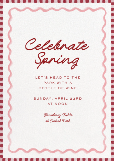 Stripes and Waves - Spring Party Invitation by Martha Stewart
