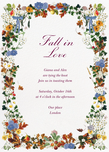 Autumn Floral Botanical Invitation