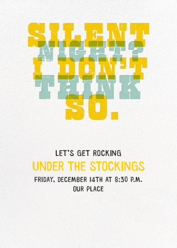 Silent Night - Holiday Party Invitation by Crate & Barrel