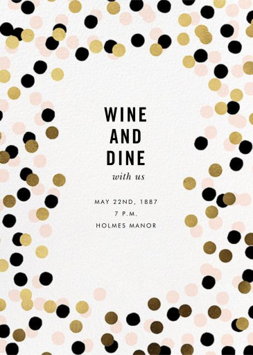 Confetti Shimmer - Gatsby Party Invitation by kate spade new york