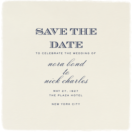 Deckle Cream Smooth - Save the Date by Paperless Post