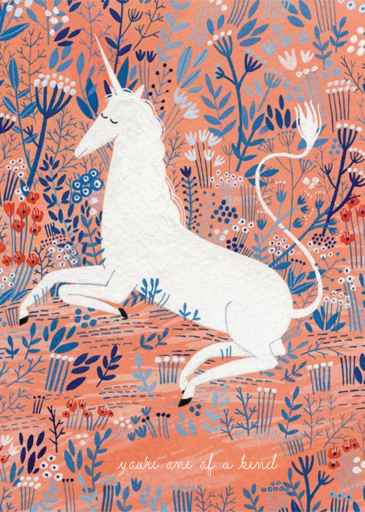 Unicorn (Yelena Bryksenkova) - Thank You Card by Red Cap Cards