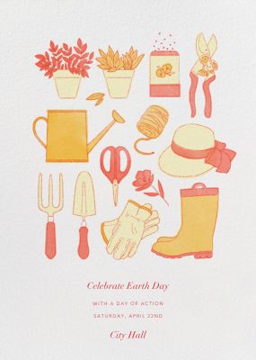 Gardening Tools - Paperless Post - Earth Day Invitations
