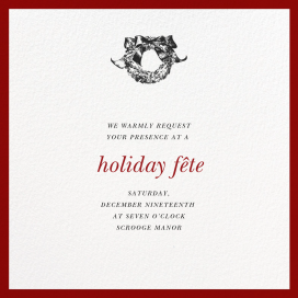 Red Square Border - Holiday Party Invitation by Paperless Post