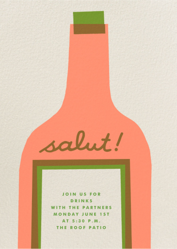 Wine Salut - Happy Hour Invitation by The Indigo Bunting