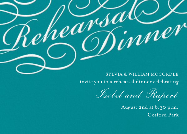 Script Rehearsal Dinner - Rehearsal Dinner Invitation by Paper Source