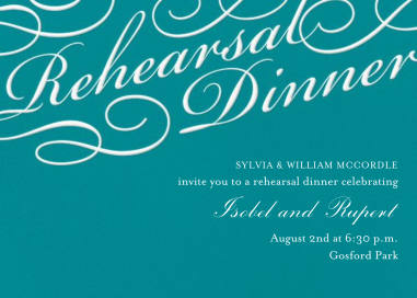 Script Rehearsal Dinner - Rehearsal Dinner Invitation by Paper Source