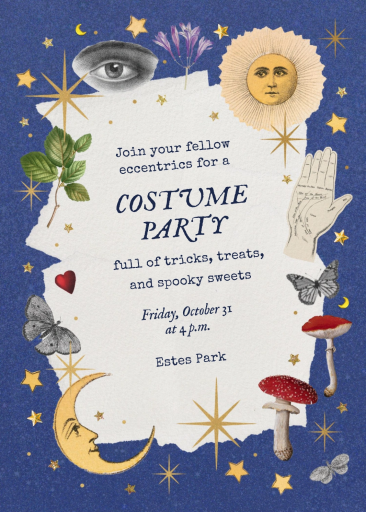 Celestial Mushroom Invitation