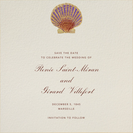 Scallop Shell - Save the Date by Bernard Maisner