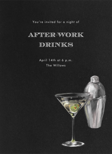 Martini and Shaker - Happy Hour Invitation by Paperless Post