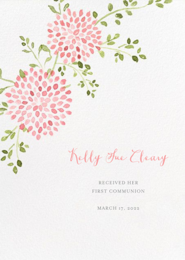 Watercolor Dahlias by Paperless Post