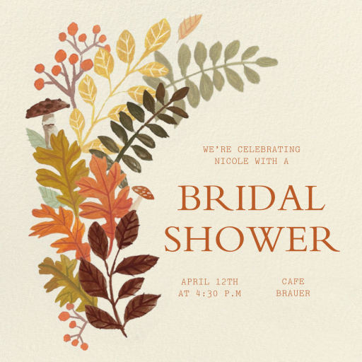 Autumn Party - Bridal Shower Invitation by Paperless Post
