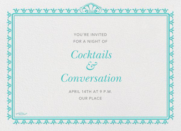 Fire Border - Cocktail Party Invitation by Bernard Maisner