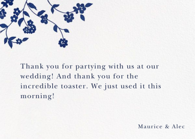 Floral Trellis II - Thank You - Stationery by Oscar de la Renta