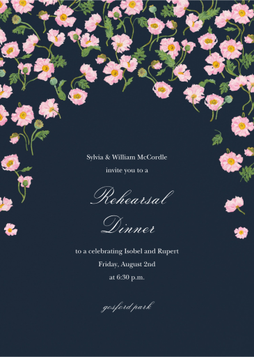 In the Cosmos - Rehearsal Dinner Invitation by Oscar de la Renta