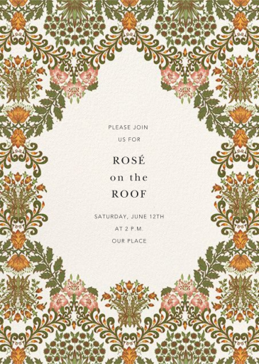 Floral Damask - Party Invitation by Oscar de la Renta