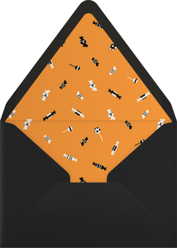 Minimal Skull Face Halloween Invitation Envelope