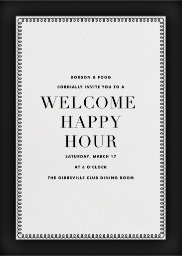 Bold Line (Tall) - Corporate Reception Invitation by The Indigo Bunting