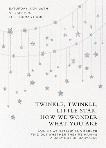 Star Strings - Gender Reveal Invitation by Paperless Post