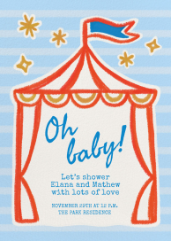 Circus Tent Baby Shower Invitation